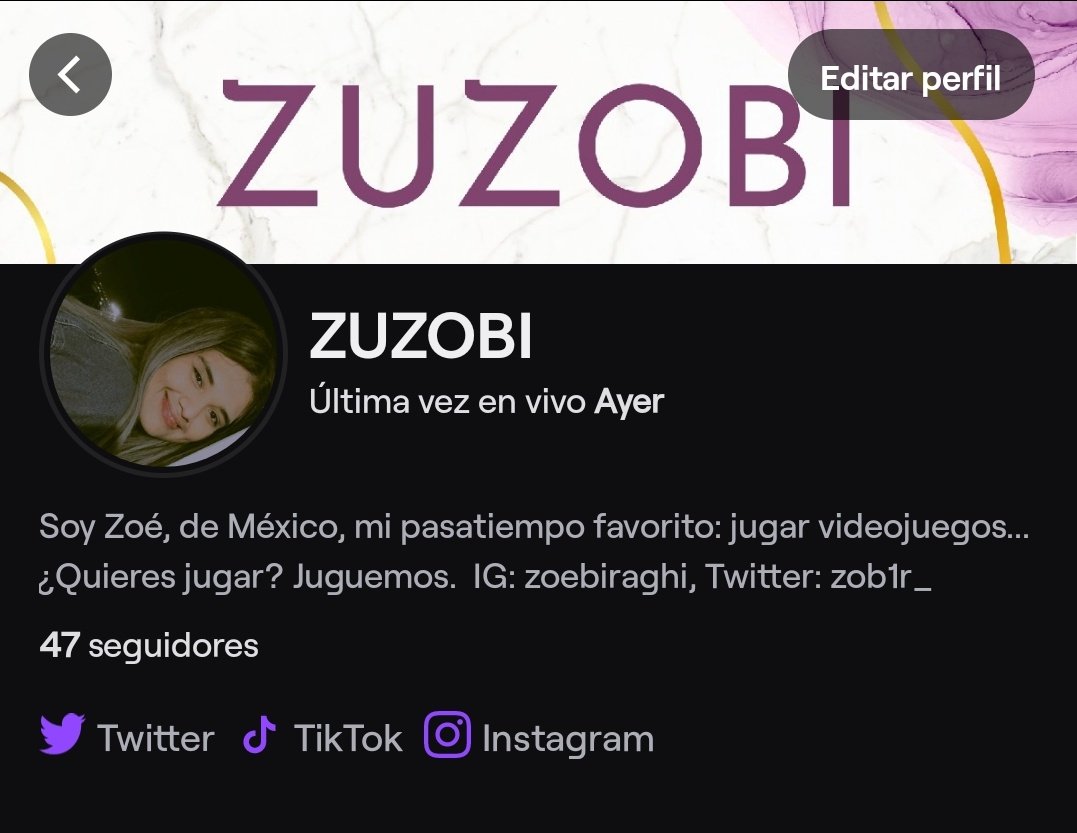 zuzobi's tweet photo. Recién ingresando a esto de hacer streams.

Link de Twitch en la biografía.
IG: zoebiraghi

-CodMobile
-Warzone
-Fornite
-APEX
(Entre otros)

Transmito: Lunes a Domingo
Lunes a viernes: 2-4 hrs MX y 8-12pm 
Sábado-Domingo: 10 am-12pm
Subiré mis clips en distintas plataformas.❤️ https://t.co/iZ05yAW1WV