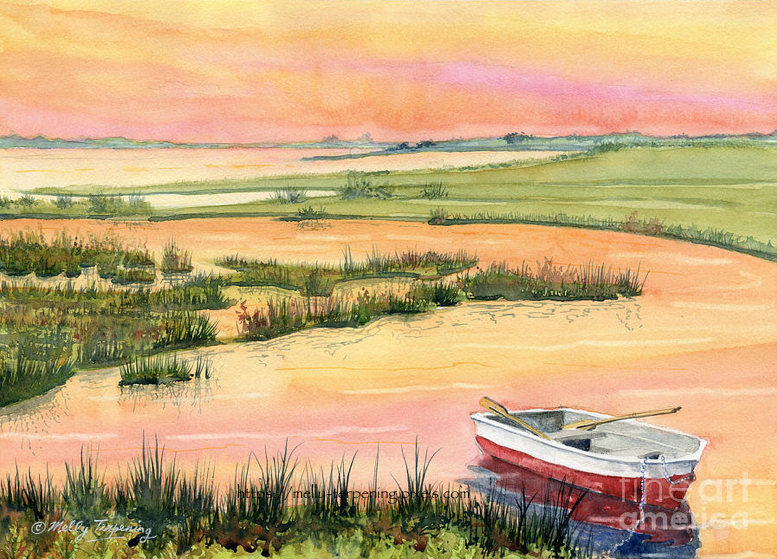 'Assateague Marsh' watercolor painting 
fineartamerica.com/featured/assat…
#watercolor #watercolourpainting #watercolorpainting #watercolour #art #marsh #assateagueisland #sunsetpainting #landscapepainting #giftideas #maryland #artcollectors