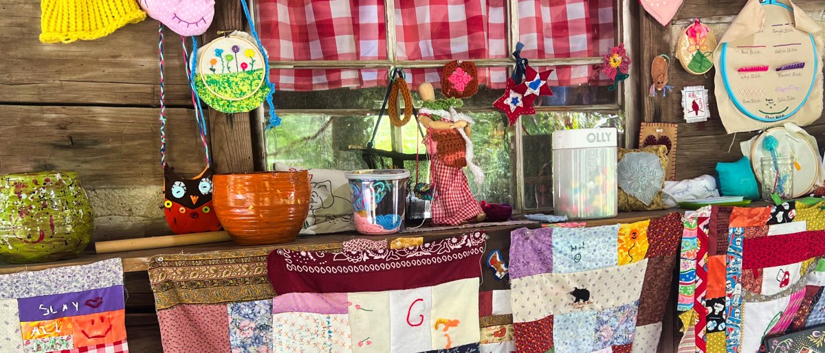Check out the latest from RBC! "Hello from Needlecraft." The porch of the Rockbrook Curosty cabin is home to the Needlecraft activity where girls learn embroidery, sewing, crocheting and knitting. rockbrookcamp.com/blog/hello-fro…
