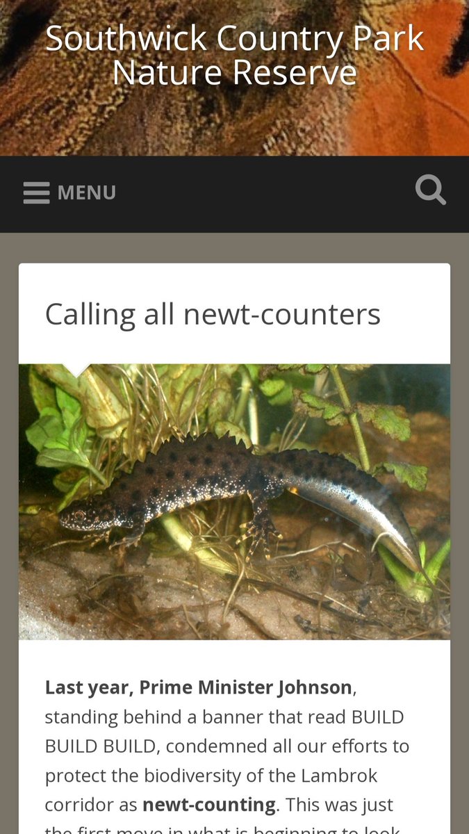 SKMacDonald's tweet photo. @madgie1941 In his revised planning application, Johnson will have to state how many newts he owns.
 
This makes Johnson a newt-counter.
👇
Ha! Prime Minister to newt-counter in under a year.

Karma.

(Newts everywhere, we love you). https://t.co/QqJsEIbuMI