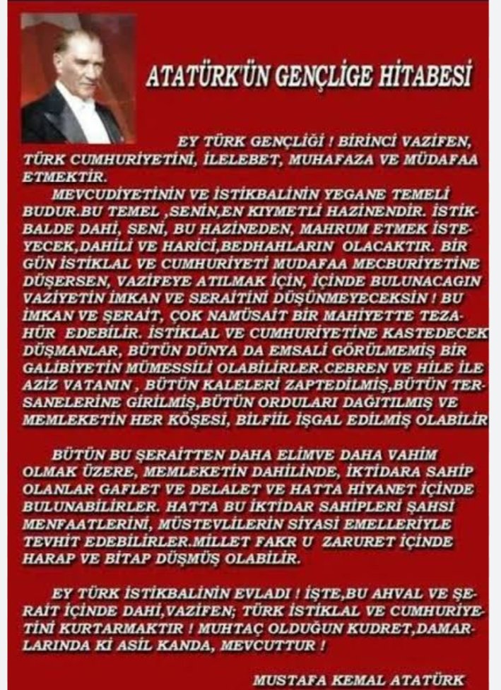 MusaKarakas48's tweet photo. Atatürk 100 yıl öncesinden her şeyi biliyormuş https://t.co/J1bndFKm25