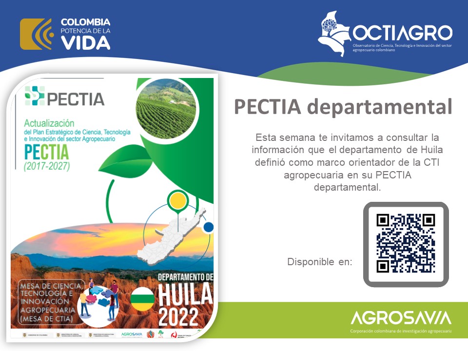 SomosAGROSAVIA's tweet photo. 🌾🚀 Descubre cómo la ciencia, tecnología e innovación están transformando el agro en Huila 🔬💡. El #PECTIA es una fuente imprescindible de conocimiento 🌱📚 ¡Accede ya y difunde esta valiosa herramienta con todos tus seguidores! https://t.co/0Xf7OODAeR
#Pectia #Huila https://t.co/EyA7pFPIRe