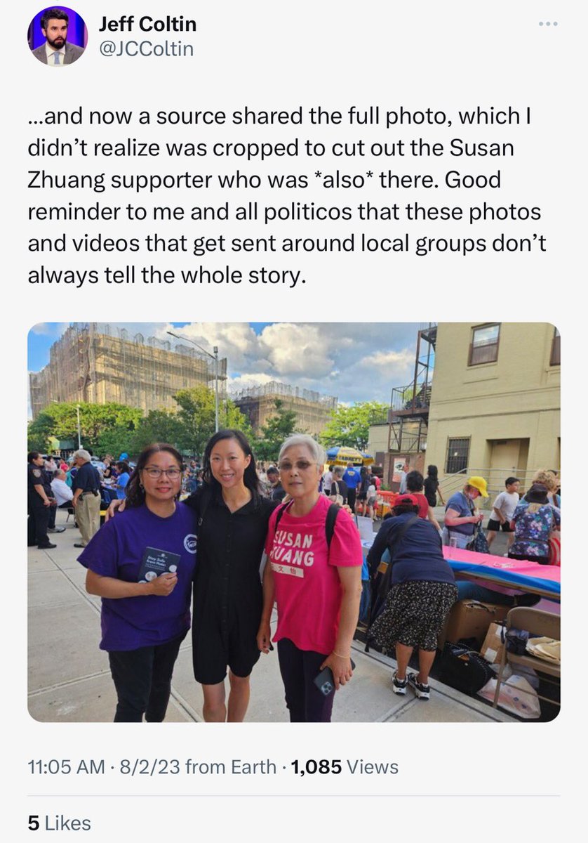 YingTanForNY's tweet photo. .@susanzhuangnyc 's people trying to make something out of nothing and having to resort to lying to reporters to make news. In the meantime, I'll focus on bipartisanship and mutual respect which is exactly what's needed in the city council. Especially on a night for coming out to support the NYPD.