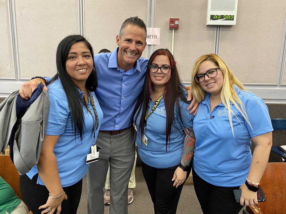 VanAyresHCPS's tweet photo. Our Area 1 bus drivers know how to have a great time! Thank you for allowing me to take a few moments during your meeting today at @HCPSBoysPrep and for having some fun. The energy and love for what you do is infectious. https://t.co/nNEbKkyMdS