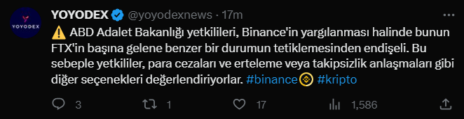 #Bitcoin Geleceği Önceden Görmüş Müyüm? İncelediğim Binance ve SEC Dava Dosyası Ardından Çöküş Beklerken Yeni Dava Açıldı #Binance 

Binance Borsası ve SEC arasındaki dava dosyasının tamamını inceledikten sonra büyük çöküşe neden olabilceği konusunda kuşkularım şiddetlenmişti.