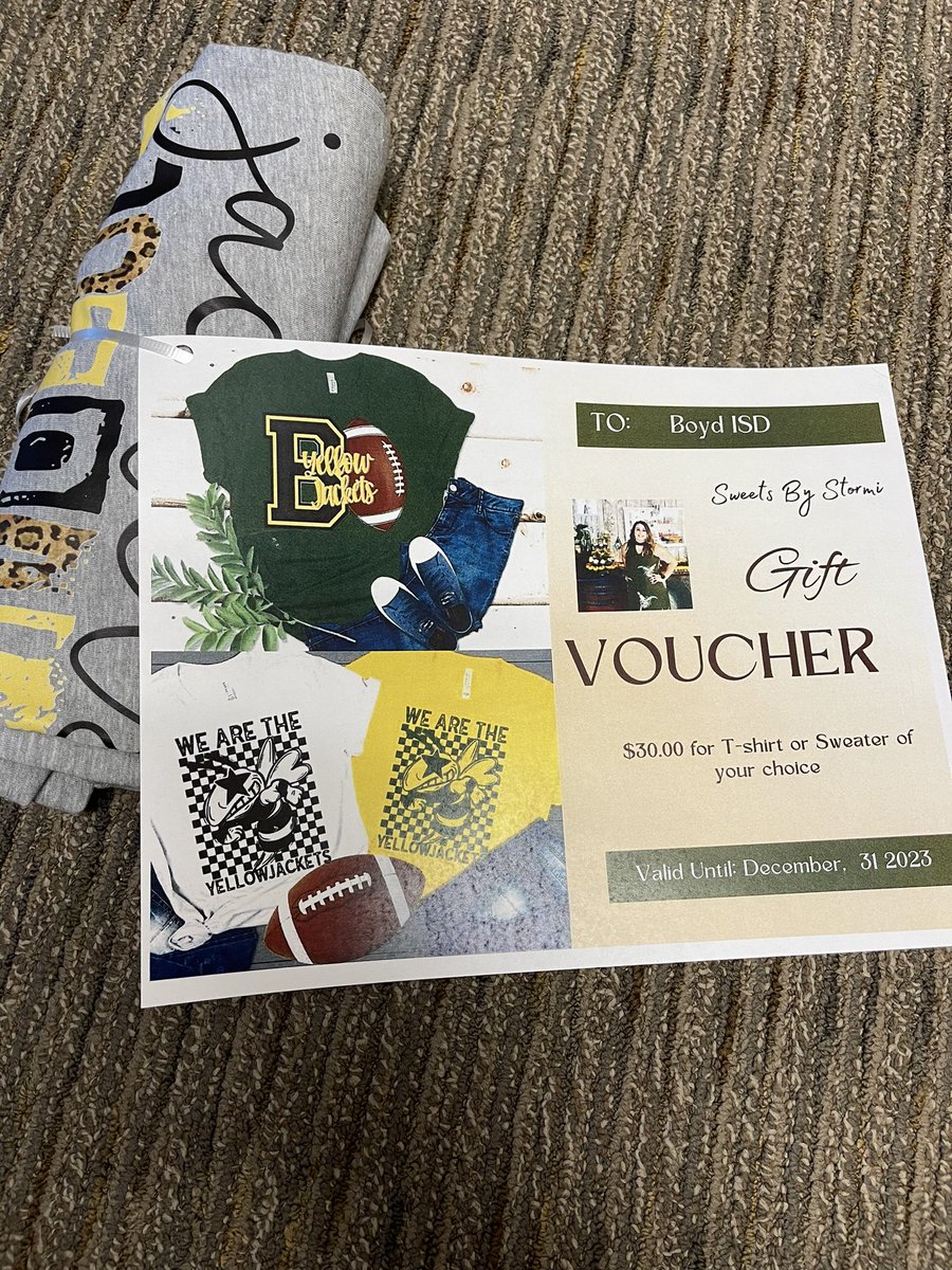 🐝 Thank you, Sweets By Stormi, for donating this gift voucher and t-shirt as a door prize combo at New Teacher Academy!