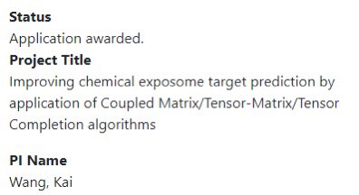 Kai Wang (@wangdanhan) on Twitter photo My K99 application got awarded from NIH-NIEHS! Thank you @SartorM1 <a href="/ddolinoy/">Dana Dolinoy Cipolla</a> <a href="/justincolacino/">Justin Colacino</a> so much for all the support! My K99 application got awarded from NIH-NIEHS! Thank you @SartorM1 <a href="/ddolinoy/">Dana Dolinoy Cipolla</a> <a href="/justincolacino/">Justin Colacino</a> so much for all the support!