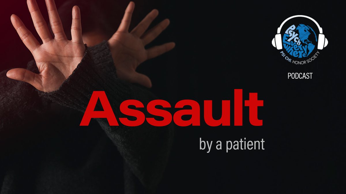 PsiChiHonor's tweet photo. Did you know that 30%–40% of psychologists in private practice have experienced an assault by a patient in their care?

Tune in below to @PsychEverywhere’s latest episode guest staring Dr. Julie Costopoulos as she prepares counselors for potential violence in their workplace. https://t.co/4BCv6mXPUI