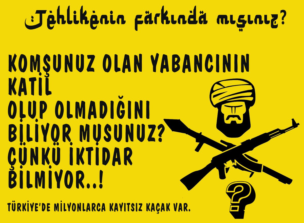 Komşunuz olan yabancının bir KATİL olup olmadığını biliyor musunuz? Çünkü iktidar bilmiyor. Ülkede milyonlarca kayıtsız, kimliksiz, kim olduğu bilinmeyen yabancı var.