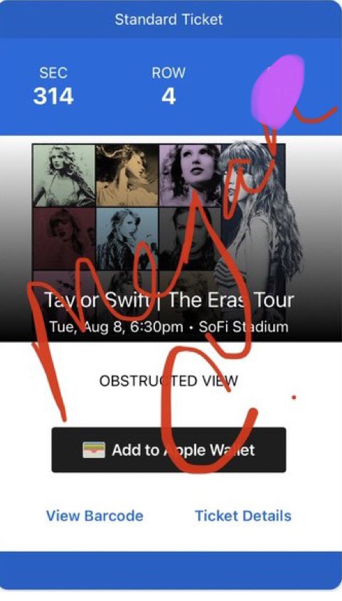 **SELLING**
💜 (3) OBSTRUCTED tickets for 8/8 at Sofi Stadium; $211 TOTAL 
💜 Comment with your favorite TS era and who is coming with you to the concert!
💜Ticket(s) and price have been verified, but ask your own questions! PURCHASE AT YOUR OWN RISK!
💜 ONLY use PayPal G&amp;S