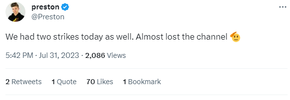 JakeSucky's tweet photo. The Guinness Book of World Records is continuing to copyright strike creator videos on YouTube from YEARS ago for use of their logo in thumbnails

Lazar, Preston, Ducky, all given strikes for content 3-5 years old. Be careful and delete your stuff these guys are deep diving https://t.co/ci23iWRRu4