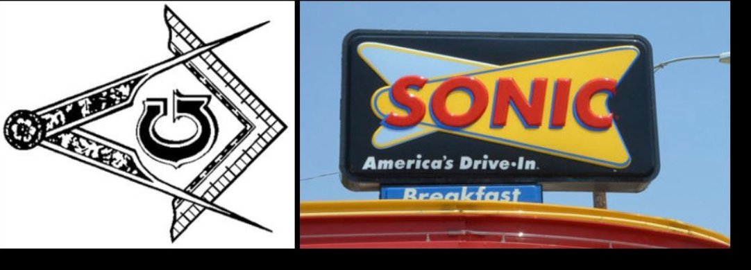 Vision4theBlind's tweet photo. The Ma(Sonic) Logo is the compass and square https://t.co/4bUBS53ZjI