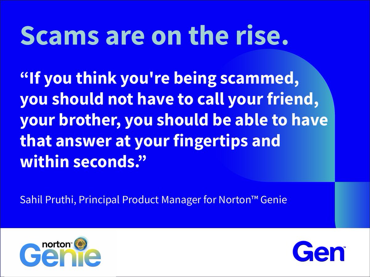 According to the <a href="/FTC/">FTC</a>, Americans lost nearly $8.8 billion to scams in 2022. The rise of #AI may have played a part in that. 
Our <a href="/Norton/">Norton</a> team created an #AI-powered app to protect people against scammers. <a href="/CNET/">CNET</a> shares more on Norton™ Genie scam detector: cnet.co/3qkF6lh