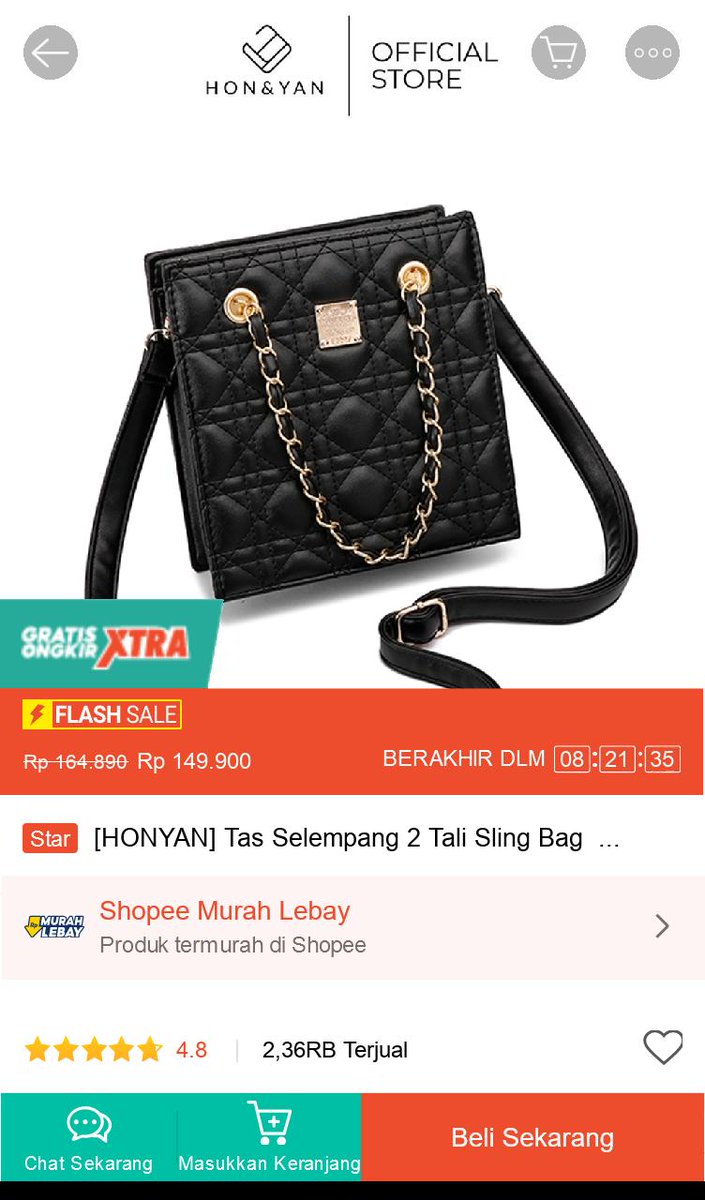 ‼ FLASH SALE ‼

️✨ [HONYAN] Tas Selempang 2 Tali Sling Bag Wanita Import Chain Handbag - Lavior Sling Bag✨

Gercep mumpung Flashsale 👇                
shope.ee/2AlaAWEHSg