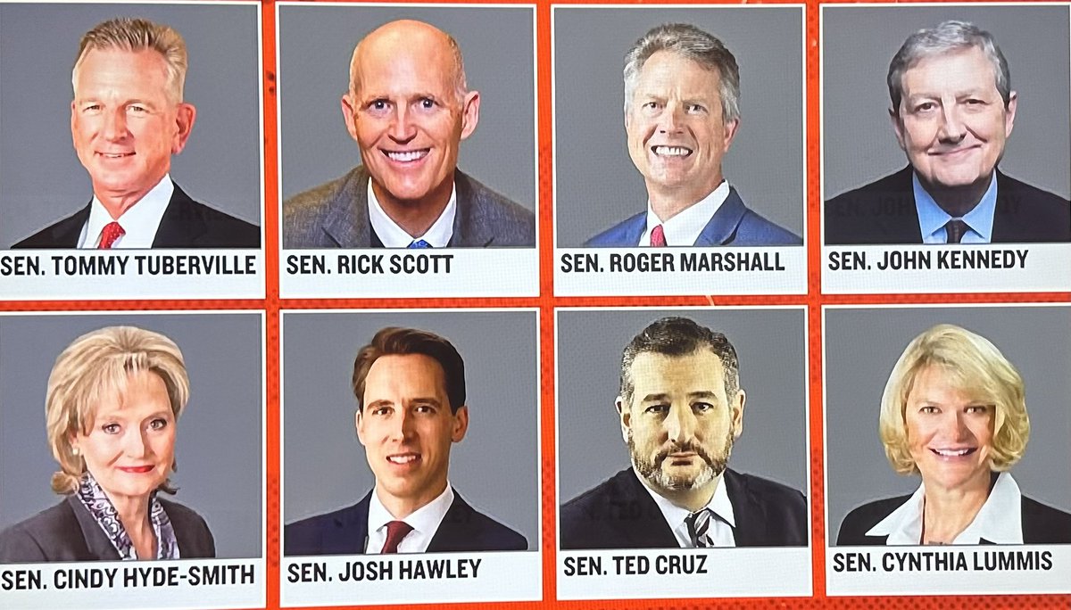 Getyourfoxyback's tweet photo. Eight Republicans voted NOT to certify Biden’s win …
Remember these names! https://t.co/5zVO9DBiQS
