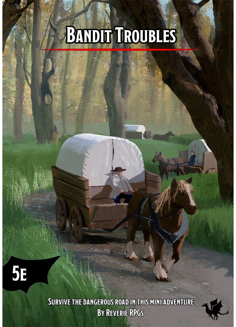 Check out our OG 5e digital adventure Bandit Troubles! An adventurer knows one constant, nowhere is safe. Traveling as a group is always safer but will it be enough to save you... #selfpromosaturday #dnd #dnd5e #ttrpg
ko-fi.com/s/a483c2b3cb