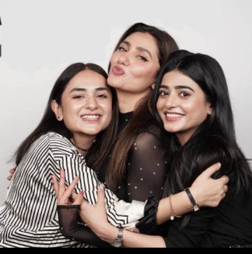 Triple the Glamour, Triple the Love! 🌟 #YumnaZaidi , #MahiraKhan , and #SeharKhan serve up some serious sister goals in this stunning frame! 💖 #SisterGoals #GorgeousTrio #BFFsForLife #InstaGossip