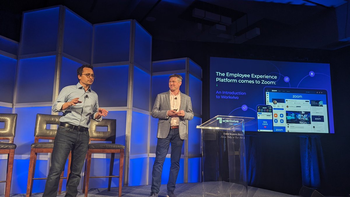 What the hell is Workvivo? Finding out more now at #ZoomPerspectives23 You can find out more about employee engagement in this TalkingHeadz podcast. 
talkingpointz.com/zoom-and-workv…