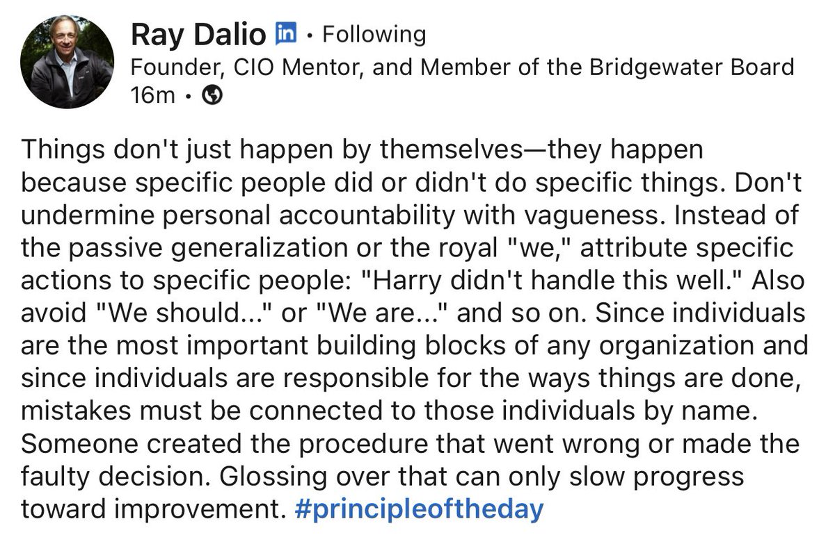 Ray Dalio on personal responsibility: