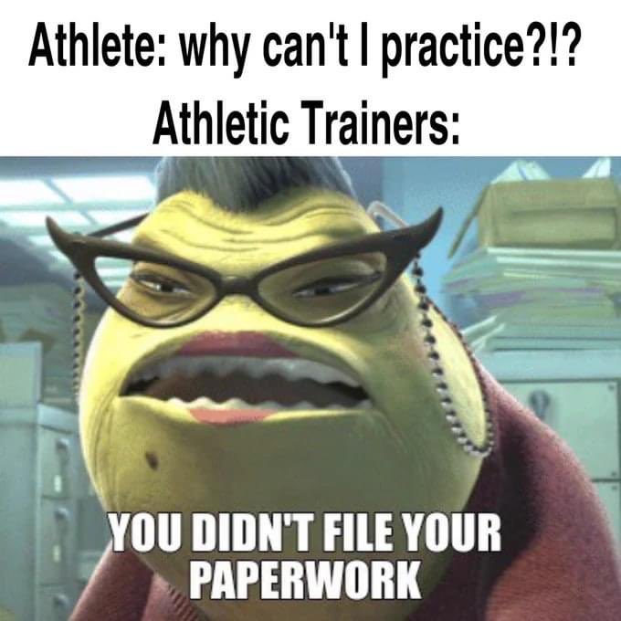 GE_SportsMed's tweet photo. This is gonna be me if you don’t have a physical on file come Monday. Take care of your business now so you don’t have to watch your friends have all the fun next week! https://t.co/1DaHADuzVQ