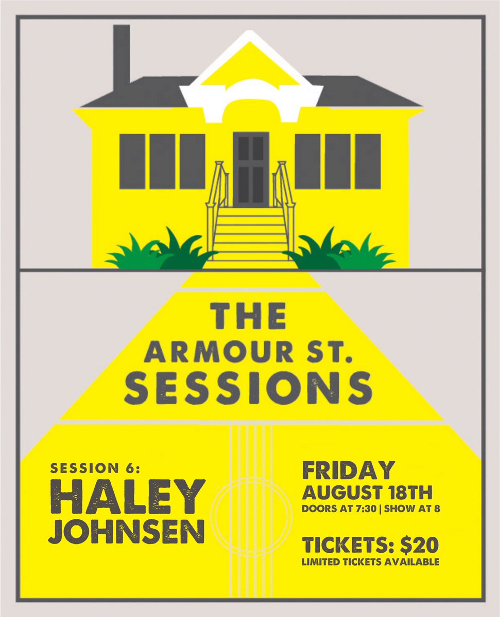 Excited to announce that Portland’s <a href="/haleyjohnsenmus/">Haley Johnsen</a> will play Session 6 of The Armour St Sessions on Friday, August 18th. 

The former <a href="/AmericanIdol/">American Idol</a> contestant has been making waves lately so Seattle, grab your tickets now: thestranger.boldtypetickets.com/events/1420546…

#Seattle #music #livemusic