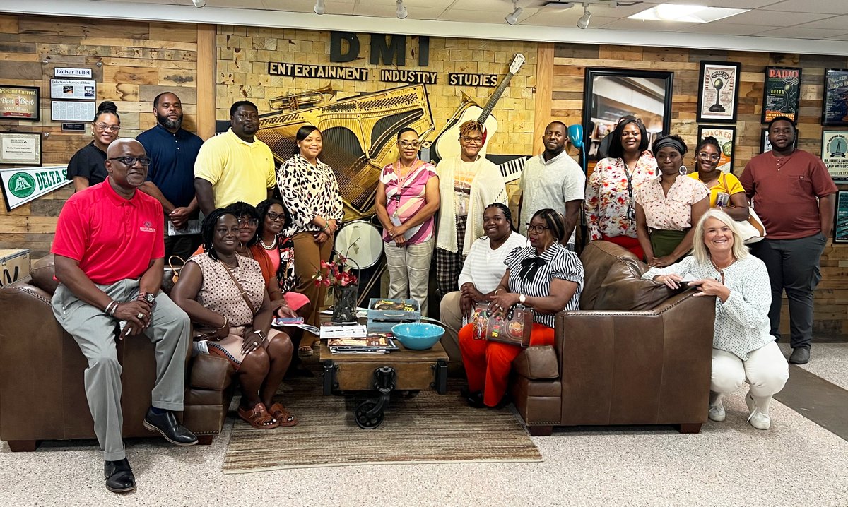 The DMI welcomed AccelerateMS Career Coaches from the Delta today. They will be engaging high school students throughout the region and we hope to see their students pursue the Entertainment Industry Studies degree at DSU <a href="/DeltaState/">Delta State University</a> <a href="/presidentDSU/">Delta State University President</a> <a href="/DSU_Alumni/">Delta State Alumni</a> <a href="/AccelerateMS/">AccelerateMS</a>