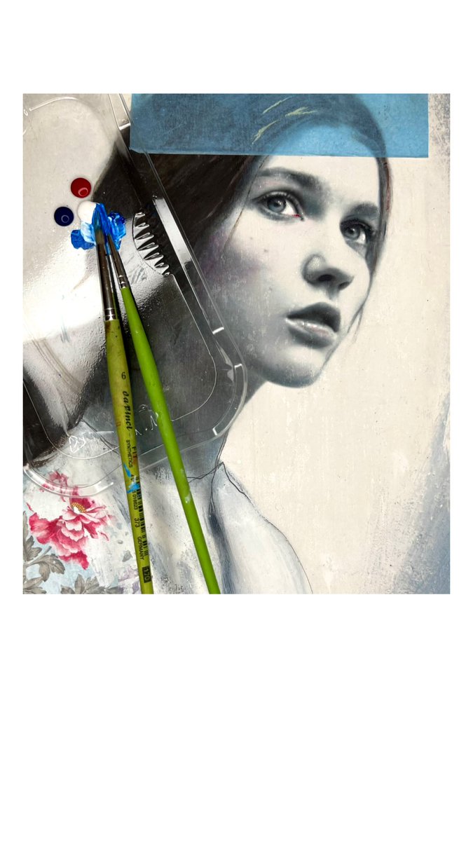 A new artwork in progress. I have decided to have a go at working more freely for a bit and to experiment with combining more expressive drawing and line work with my current style of working. I absolutely love mixed media for exactly that reason🤩
#workinprogress #artist #art