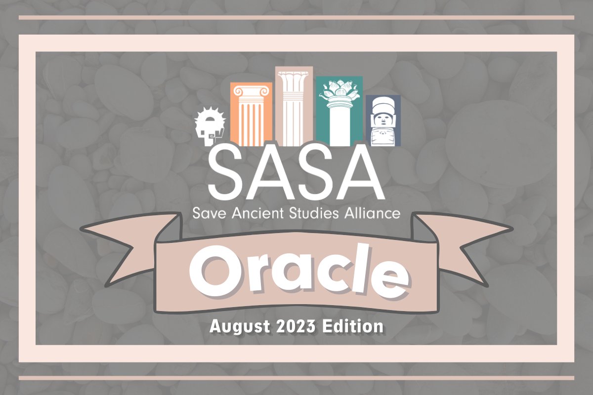AncientSave's tweet image. 🗞 Check out The SASA Oracle! Apply to intern or volunteer with SASA, RSVP to our last Summer Reading Groups, and check out our upcoming live streams!

➡️mailchi.mp/b00d221ffb4e/s…

#SASA #SASAOracle #Newsletter #BecomeAMember #VolunteerCall #ClassicsTwitter