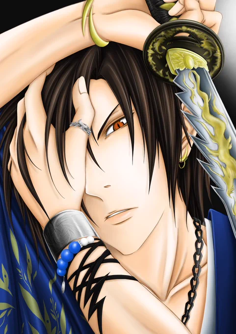 描いたのもすっかり忘れてるw昔の作品です。  #イラスト #ファンアート #戦国BASARA #伊達政宗