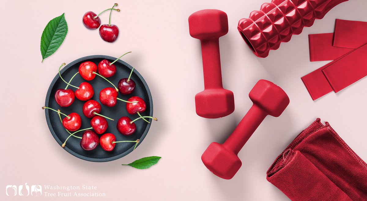 WATreeFruit's tweet photo. Cherries are the perfect post-workout snack. According to the @NIH, cherries are a rich source of polyphenols and vitamin C which have anti-oxidant and anti-inflammatory properties and can aid in muscle recovery.🍒 #bingcherries #rainiercherries https://t.co/XxvcSlv5Is