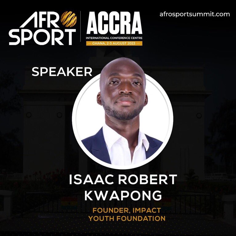 Tomorrow our founder <a href="/isaacrkwapong/">Isaac Robert Kwapong</a> who is behind <a href="/slacghana/">Sports Leadership Academy (SLAC), Ghana</a> ,and  <a href="/3x3ghana/">3x3 Ghana</a> will be sharing the stage with other great sports professionals during Day 2 of <a href="/AfroSportSummit/">AfroSport Summit</a> . Join in