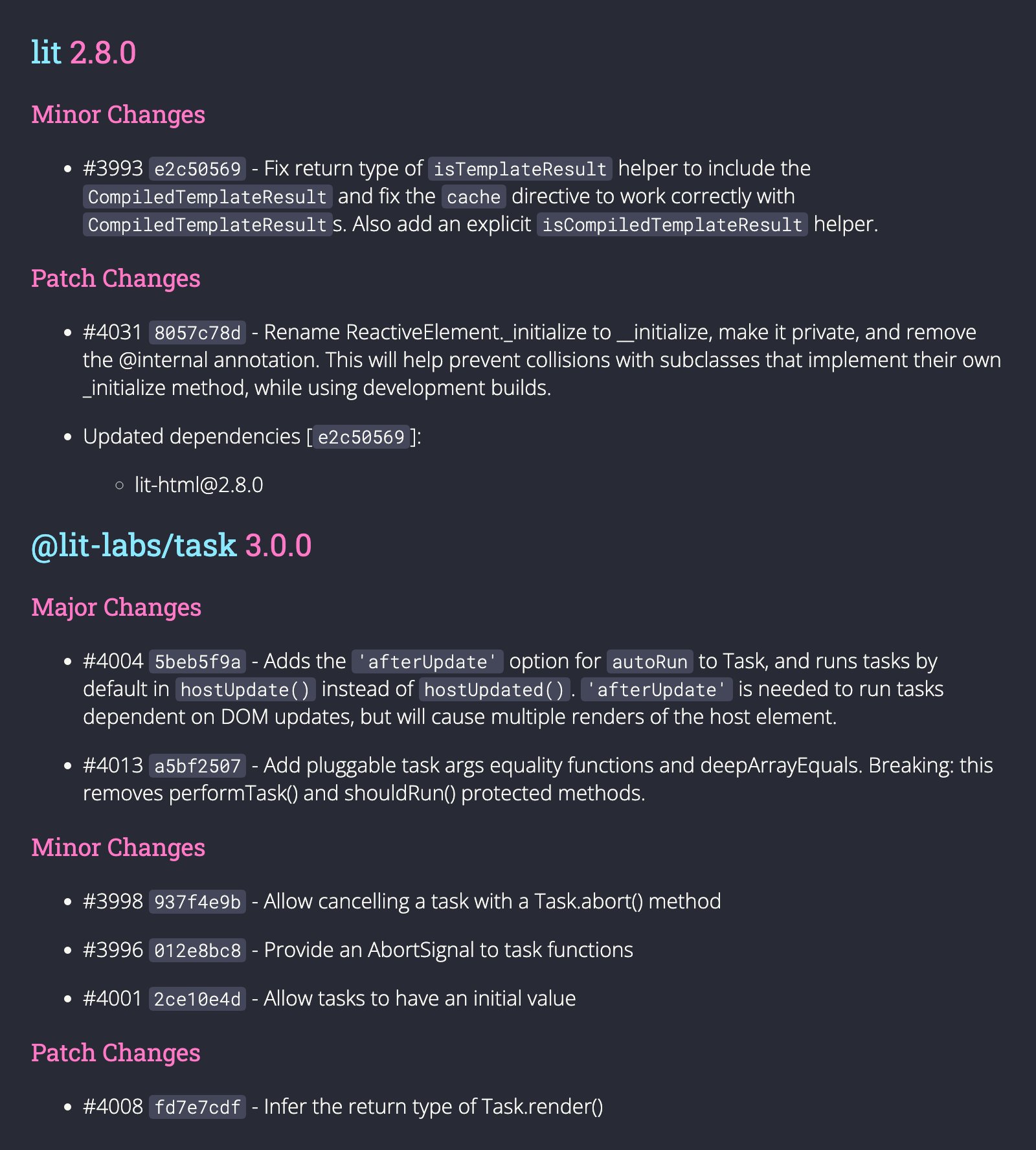 Lit on X: "🎉Lit 2.8.0 released 🎉 In preparation for the graduation of lit- labs/react and lit-labs/task, they've both received major changes to finalize their APIs. Thank you @PowersBenny and @alanbuzek for your Lit on X: "🎉Lit 2.8.0 released 🎉 In preparation for the graduation of lit- labs/react and lit-labs/task, they've both received major changes to finalize their APIs. Thank you @PowersBenny and @alanbuzek for your