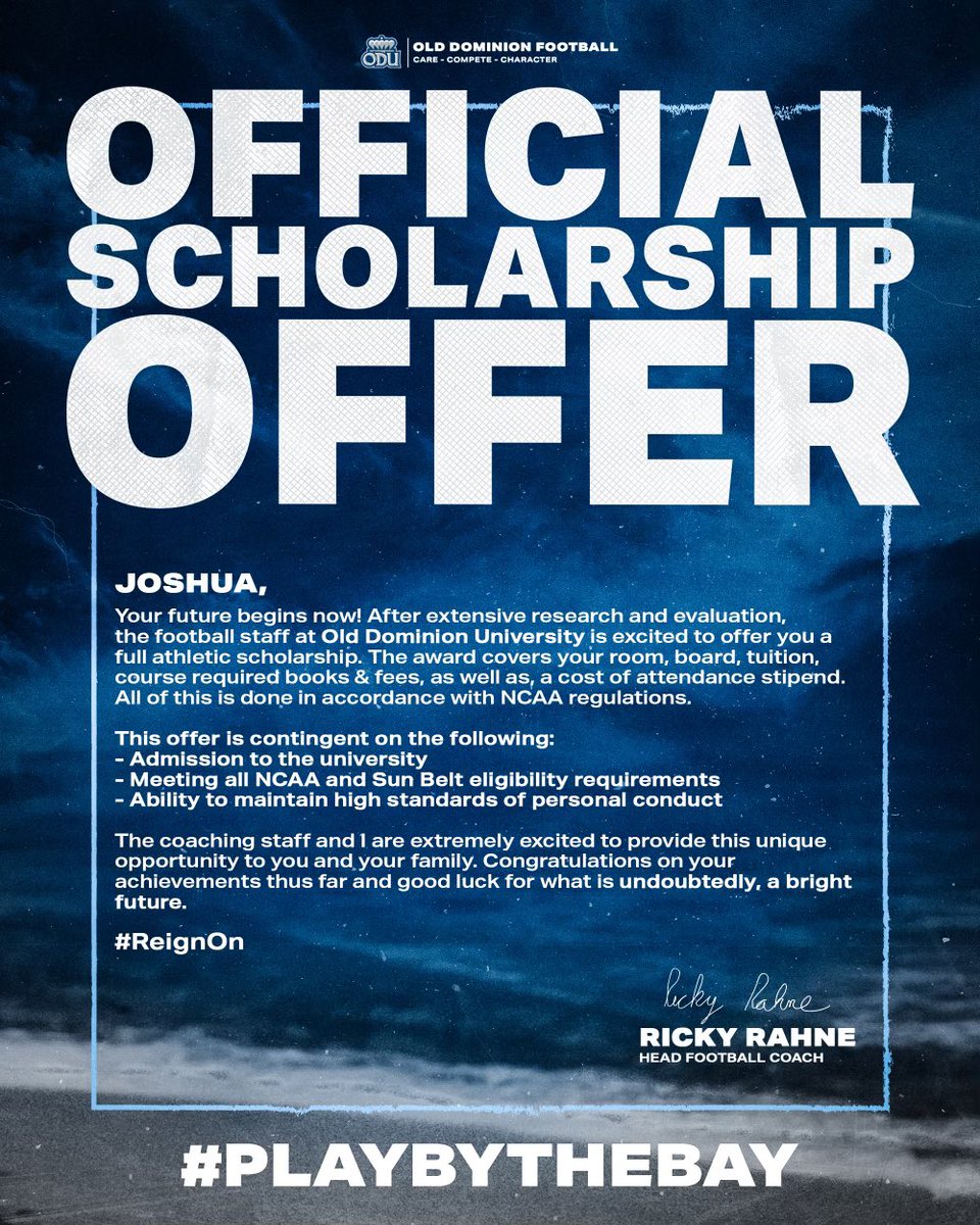 JSchuetzmann's tweet photo. Official offer @ODUFootball @coachbeats https://t.co/1zR7yazBn4
