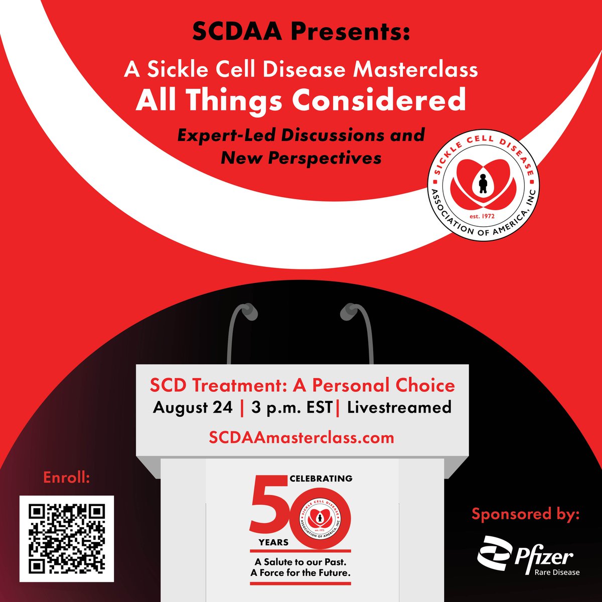 SickleCellMI's tweet image. Dr @whittenshurney is our CEO/Medical Director. She&apos;ll be co-hosting a Sickle Cell Disease Masterclass. We want our Michigan family and supporters there, in the virtual room. Use the QR Code on the flyer below! 
#SCDAAMI #SICKLECELLAWARENESS #SCDAA #Masterclass #SCDMasterclass