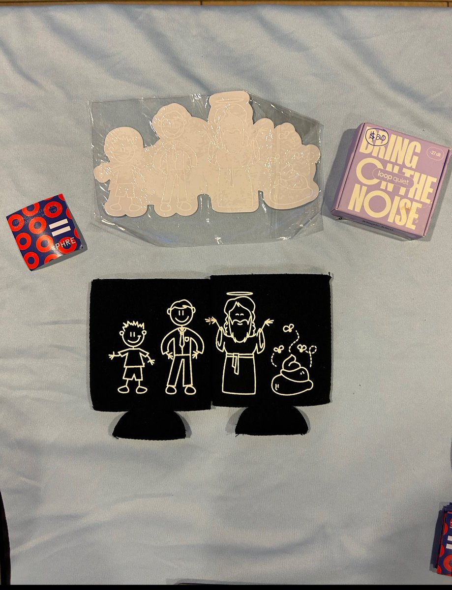Hey y’all! We’re in the same spot as Saturday - section 110. 

We have these items available for a donation:
YEM sticker
YEM coozie
PHRE sticker
Loop quiet headphones #Phish