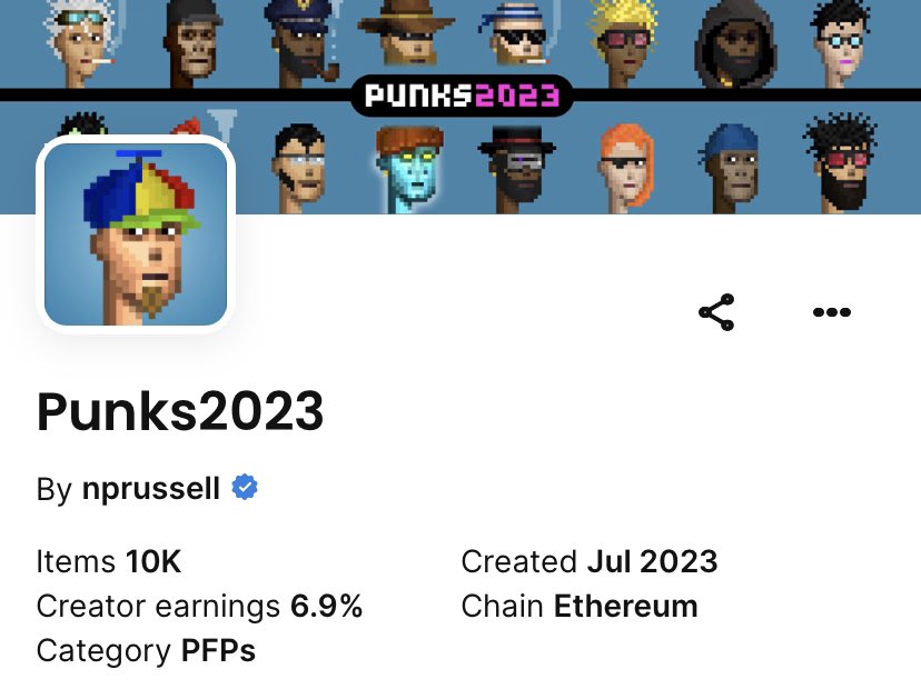 LaunchMyNFTs's tweet photo. Punks 2023 NFT giveaway 🎁

Drop your $ETH wallet, follow &amp; RT 🔔

~ 24 hours only ⏰ https://t.co/z7WDGDYrkl