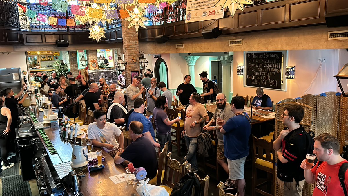 fftheathomedad's tweet photo. @ScottFish24 That NYC group knew how to PARTY! 

Big ups to @fightingchance @RickWolf1 @FantasyCoachJB @TheFFRealist, Tito Murphy’s, and everyone that attended!

I know (and most of the west side found out) I had an absolute blast! 
Can’t wait to do it again next year! https://t.co/StItRKzrpg