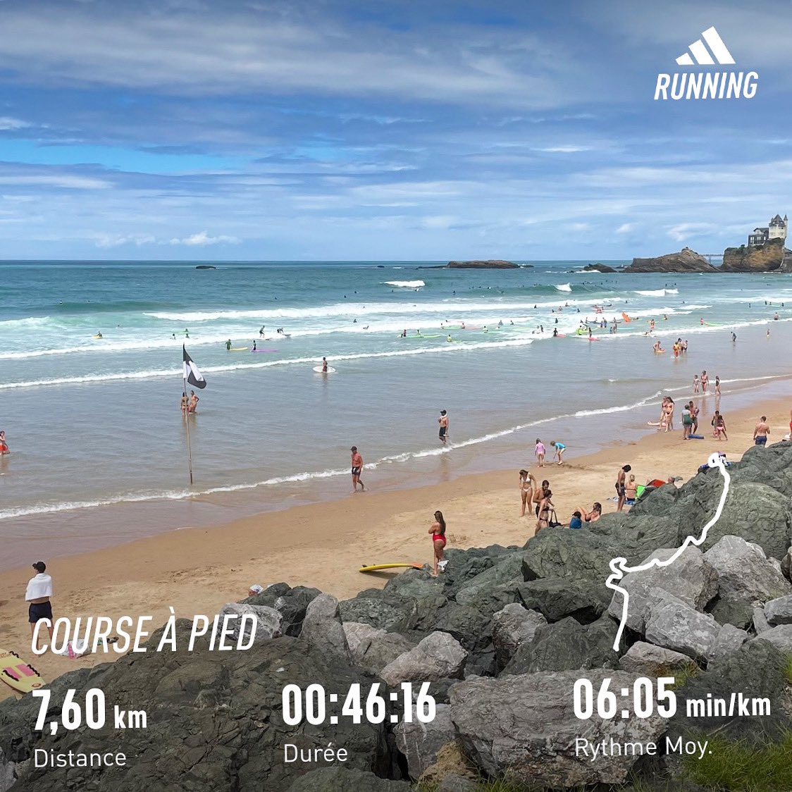 AnthonyMaubert's tweet photo. Première session #running des vacances ✅
J’avais oublié qu’elle donne bien chaud cette montée vers le phare… 😅🏃♂️
#chemindelaforme #biarritz #courseapied #cotedesbasques #sudouest #paysbasque https://t.co/WO7df4tg0x