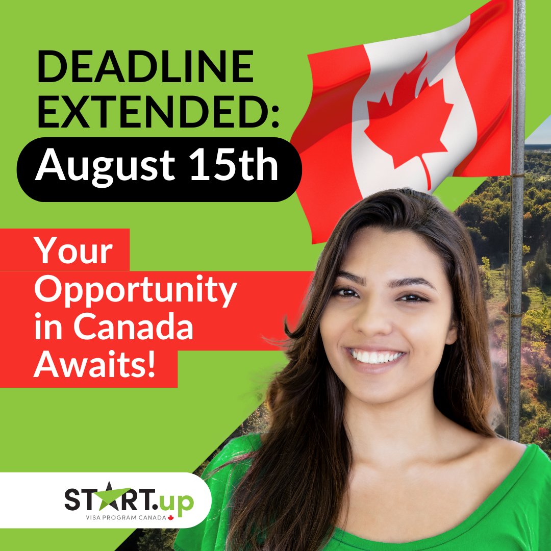 Building a #startup is tough; finding the right support can be even tougher. That's why we've extended our STARTup Visa Program application deadline. Take the leap and make #Canada your #business home. Apply by August 15th and elevate your startup! innovationcluster.ca/programs/start…