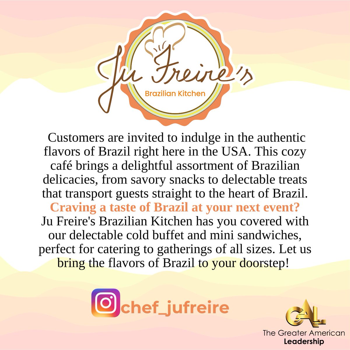 TheGALorg's tweet photo. We are extremely greatfull for that partnership.
So come and join the fiesta of flavors at Ju Freire's Brazilian Kitchen. Discover the warmth of Brazilian hospitality and the true essence of Brazil's culinary delights.
#communitypartner #TasteofBrazil #AuthenticFlavors #TheGAL https://t.co/FFgkFfNvax
