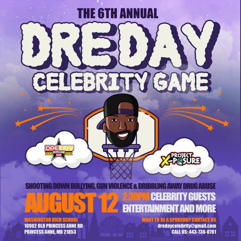Tim Nolan (@timnolantv) on Twitter photo Pumped to be a part of #DreDay next Saturday, Aug. 12.
Andre (<a href="/dre_4_trey/">andre collins</a>) has been so helpful to us <a href="/DelmarvaSports/">Delmarva Sports Network</a> & this event is a blast!
Humbled to rep the Mumford family as team #CoreyMumford. And yes, actual celebrities like Jimmie Allen are playing too.
Flyer below!! Pumped to be a part of #DreDay next Saturday, Aug. 12.
Andre (<a href="/dre_4_trey/">andre collins</a>) has been so helpful to us <a href="/DelmarvaSports/">Delmarva Sports Network</a> & this event is a blast!
Humbled to rep the Mumford family as team #CoreyMumford. And yes, actual celebrities like Jimmie Allen are playing too.
Flyer below!!