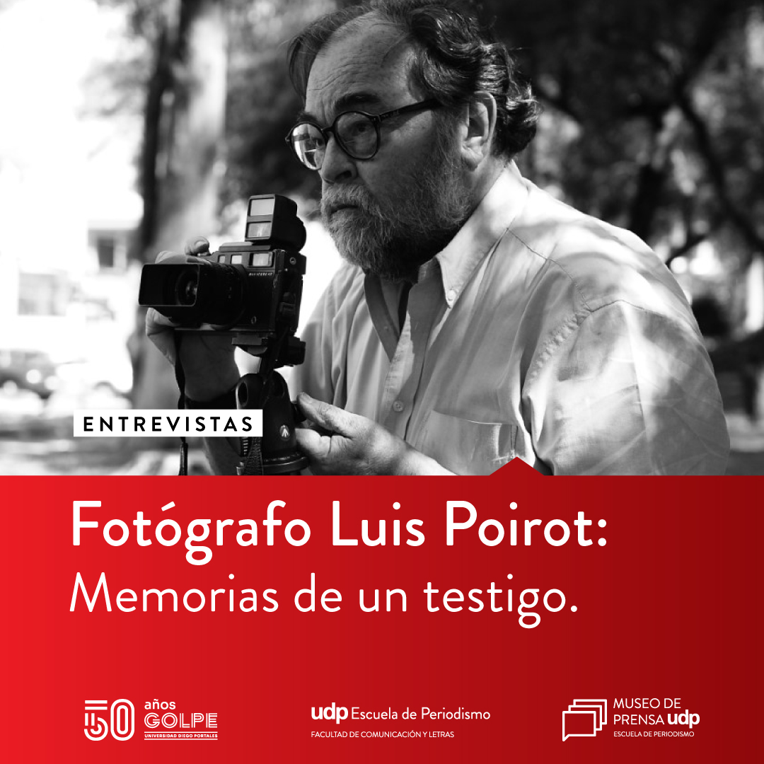 museoprensaUDP's tweet photo. Especial "Los periodistas que estuvieron allí" #50AñosDelGolpe

📰Entrevista al fotógrafo
Luis Poirot:

"Yo creo que Allende quería un testigo imparcial, de afuera, a mí me quería como un testigo (no del gobierno), sino como una memoria exterior"

👉https://t.co/cKAcyqcZBG https://t.co/nw3T96UAaP