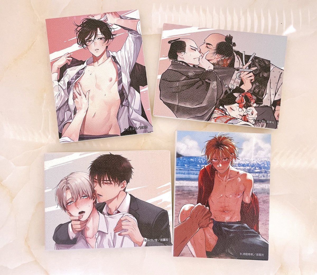 anchovy_inc's tweet photo. 🌟商品紹介🌟

ミニキャンバス 全8種
価格：1540円（税込）

🔻詳細はこちら🔻
https://t.co/AFxX5x9UK9

#社長は僕のいいなりです #ノっぴきならぬ #君の声で躾けて #イラつく素肌 #シークレット・イン・スカ���レット #恋染龍雨衣 #腐男子召喚 #舌先から恋 https://t.co/OcE7tRoSiT