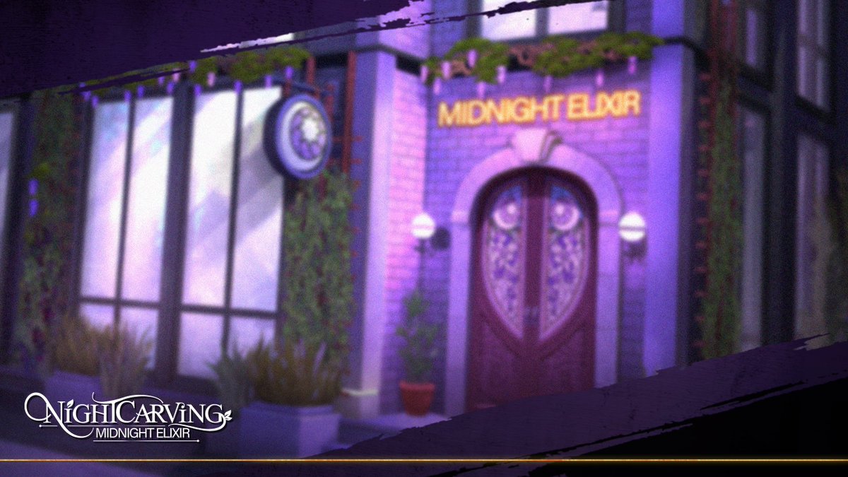 nightcarving's tweet photo. Disillusioned with life, you begin working at #MidnightElixir, a secluded cafe that transforms into a mystical lounge by night.

Be ready for the night shift in this dark romance visual novel &amp; meet the horrors in the shadows.

#nightcarving #visualnovel #vndev #otome #indiegame https://t.co/QIypkwQW4A