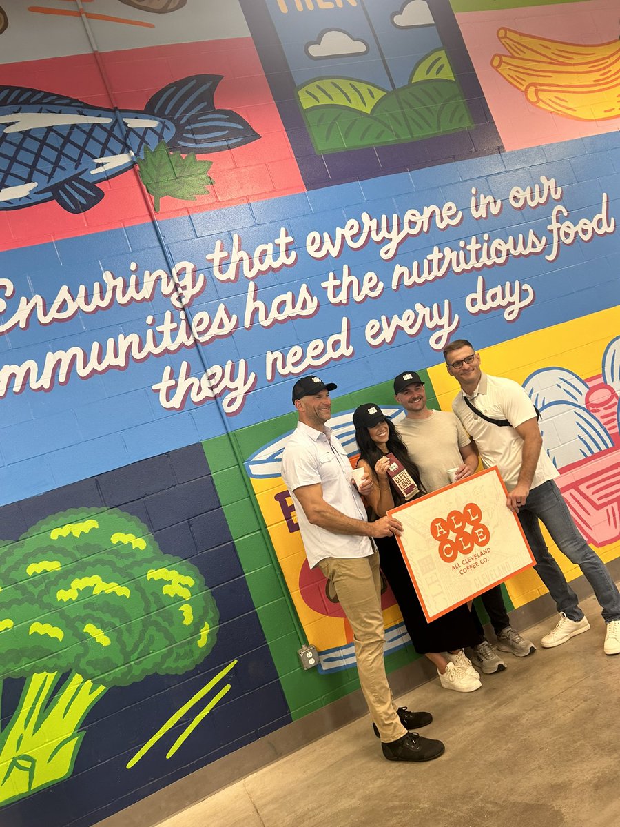 friedsammy's tweet photo. yesterday was a really good day. the @allclecoffee team dropped off our first (major!) donation to the @CleFoodBank! 

🫶🏼 so grateful for our community + team (@AaronFaz @joethomas73 @stipemiocic + those not pictured)! https://t.co/bjvqOKKsDU