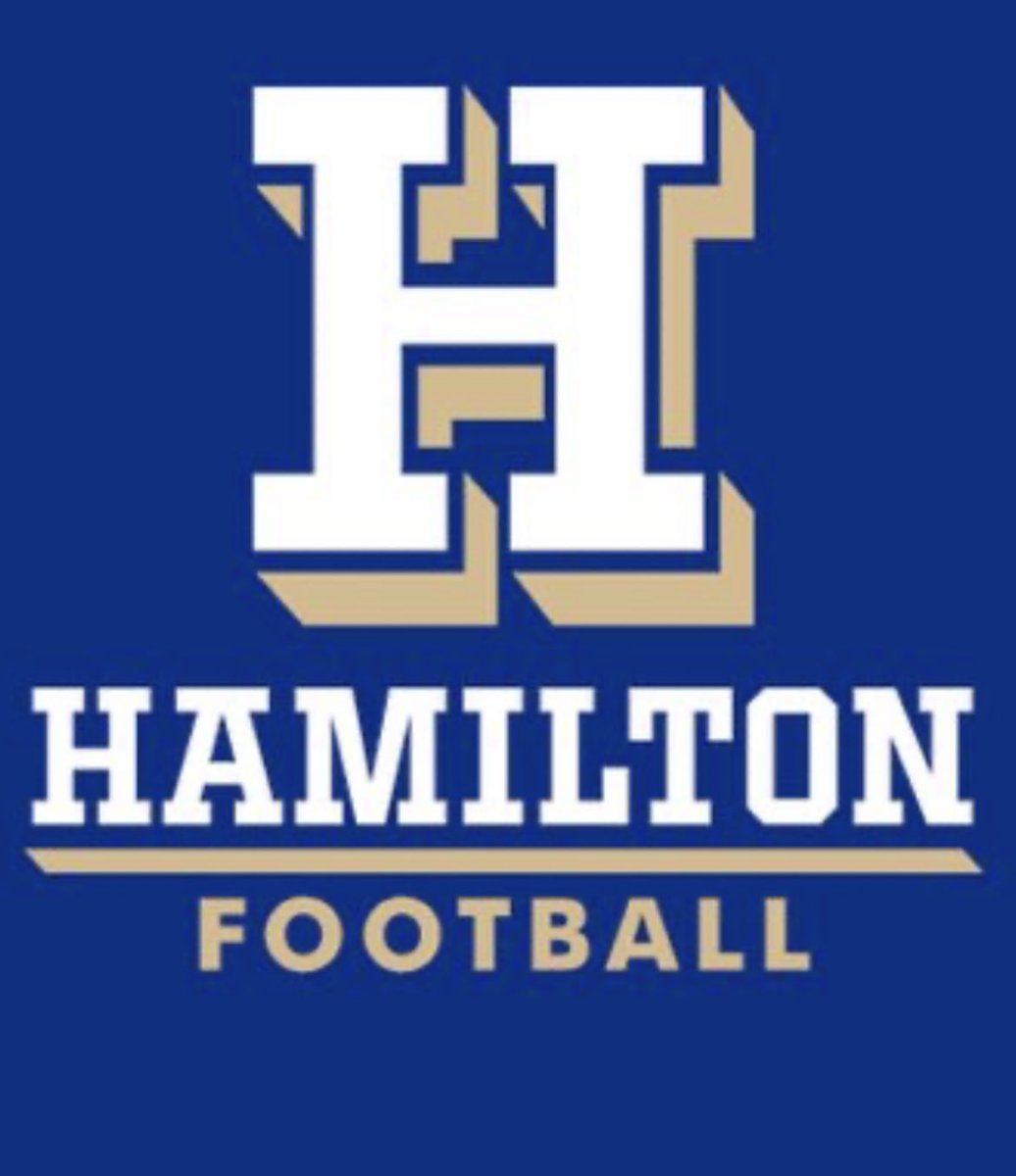 After a great call with <a href="/Coach_Swingle/">Coach Ryan Swingle</a> I’m happy to announce that I’ve received an offer from <a href="/HamCollFootball/">Hamilton College Football</a>! #Come2Th4Hill <a href="/CoachMash2/">Coach Deon Mash</a> <a href="/WilsonBulldogs/">Wilson Bulldogs Football</a> <a href="/CoachJoeMays/">Joe Mays</a>