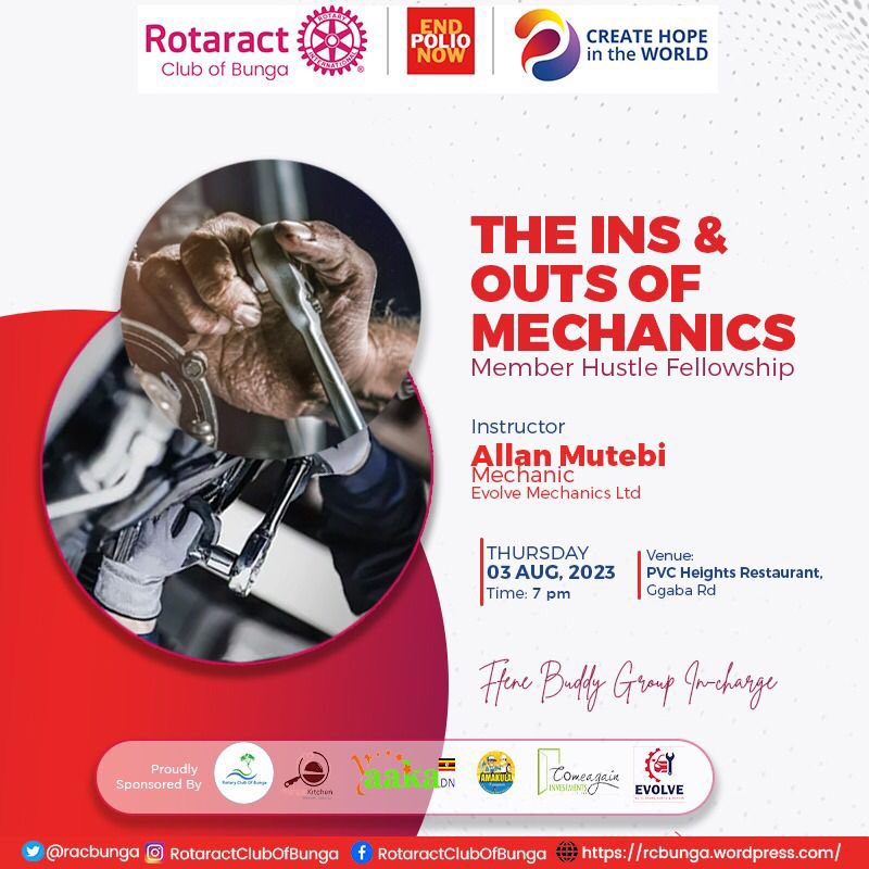 racbunga's tweet image. Hope creators,It’s a member hustle fellowship!!Are you a car 🚙owner ? Planning to get one? Dealing with untruthful mechanics? 

Come join us for an informative session about Mechanics with Veteran Rtr Allan Mutebi of Evolve Mechanics Ltd.            

#Vibesetters
#CreateHope