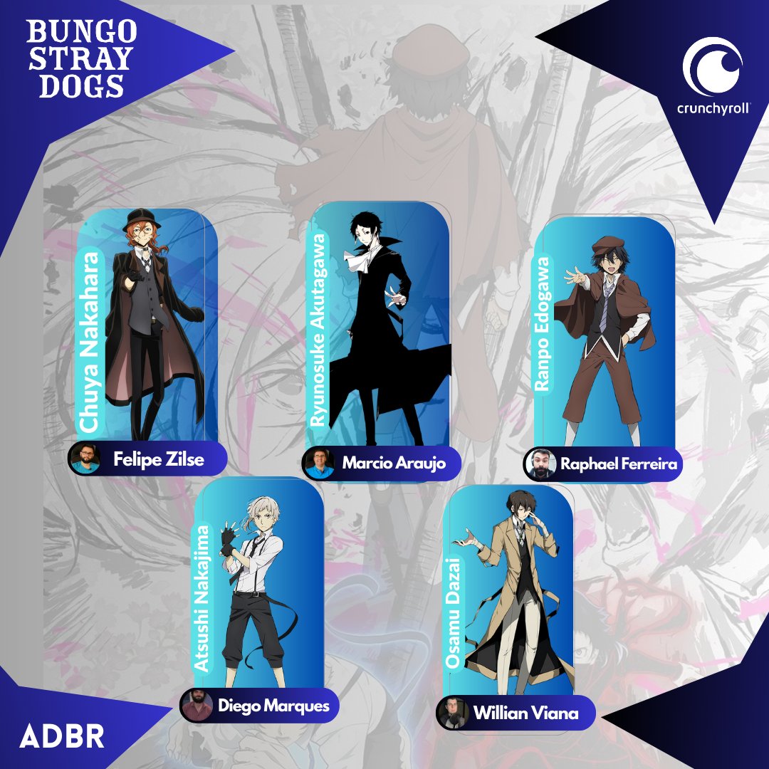 Bungo Stray Dogs: Dublagem da 4ª temporada começa a chegar à Crunchyroll