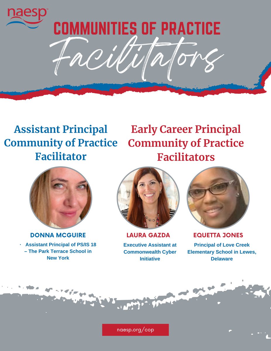 We have your back at every career stage. Join our communities of practice for Assistant Principals and Early Career Principals, facilitated by <a href="/PSIS18_NYC/">PS/IS 18-Park Terrace School</a> <a href="/LauraEGazda/">Laura Gazda</a> <a href="/EqSJonesDE/">Equetta Jones</a>. Learn more here naesp.org/programs/naesp…