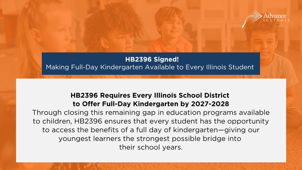 Thank you <a href="/RepMBC/">Mary Beth Canty</a> &amp; <a href="/LLCoolK_4/">Kimberly A. Lightford</a> for championing HB2396 to ensure that every child has access to full-day kindergarten—a strong start to their next phase of education. bit.ly/3KoWDzO
 #kindergarten #Illinois